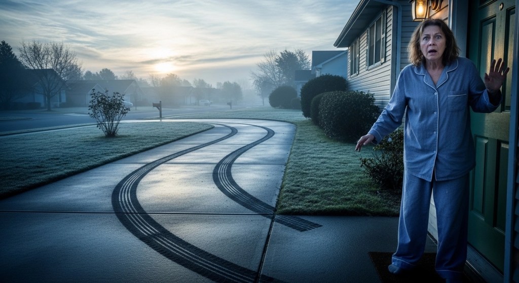 Empty driveway after car repossession from secured loan default showing consequences of missed payments